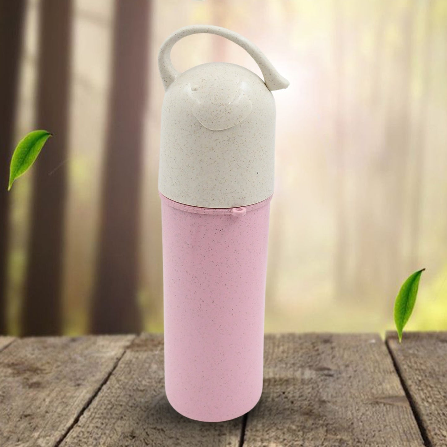 Travel Coffee Cup Portable Water Bottle Wheat Straw Coffee Tea Mug Coffee Mug with Lids & Handle for Coffee Tea Portable for School (300 ML Approx)