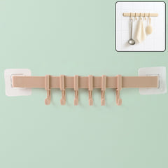 Self-Adhesive 6-Hook Wall Hanging Rack