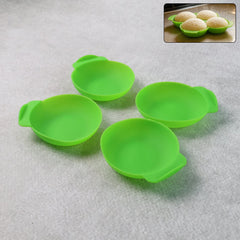 Idli Maker Cups (4 Pcs) – Food-Grade Silicone Non-Stick Idli/ Dhokla/ Egg Poacher Moulds