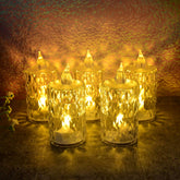 LED Crystal Effect Flameless Candle Light Set