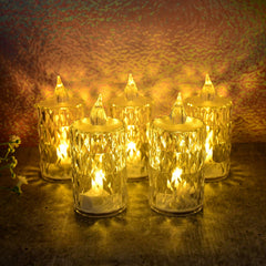 LED Crystal Effect Flameless Candle Light Set