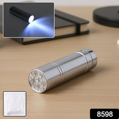 Portable Mini Torch, Super-Bright Mini 6 LED Bulb Pocket Torches - Small Keyring Torch Flashlight for Camping, Hiking, DIY, Travelling, Outdoors and More 3 Battery operated (Battery not included / 1 pc / Mix Color )