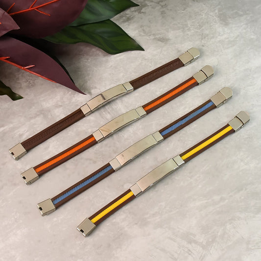 Customized Multicolor Plastic & Stainless Steel Bracelet (Mix Color / 1 Pc)