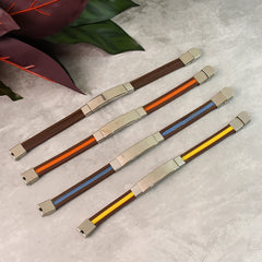 Customized Multicolor Plastic & Stainless Steel Bracelet (Mix Color / 1 Pc)