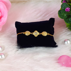 Elegant Alloy Gold Plated Charm Bracelet