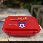 Cartoon Printed 4 Compartment Insulated Lunch Box Stainless Steel |Tiffin Box for Boys, Girls, School & Office Men for Microwave Freezer Safe Adult Children Food Container (1 Pc)