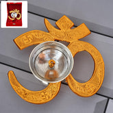 Om Symbol Brass Oil Diya