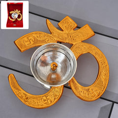 Om Symbol Brass Oil Diya