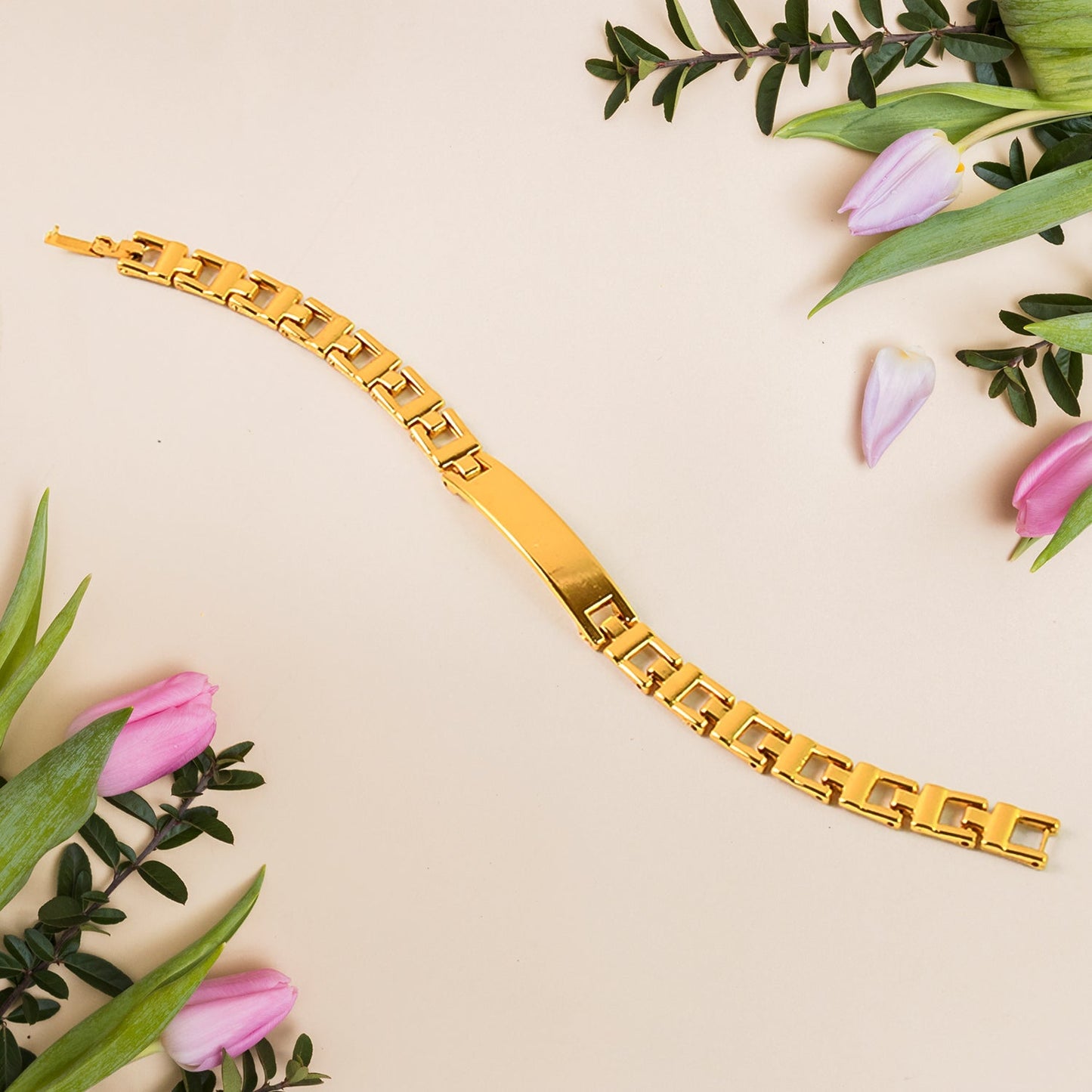 Customized Golden Bracelet for Men (Mix Design / 1 Pc)