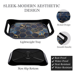 Premium Plastic Serving Tray (3 Pc)