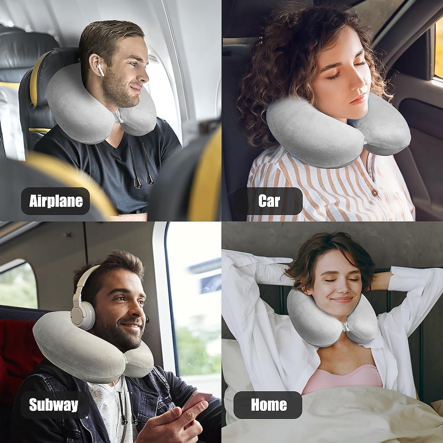 Soft Neck Pillow for Car, Home, Airplane Travel, Travel Neck Pillow for Sleeping & Travel Essentials for Neck Rest Multipurpose Comfortable Head Rest Neck Holder Pillow (1 Pc)