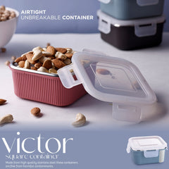 Apex Victor Square Food Storage Container (400 ML / 1 Pc)