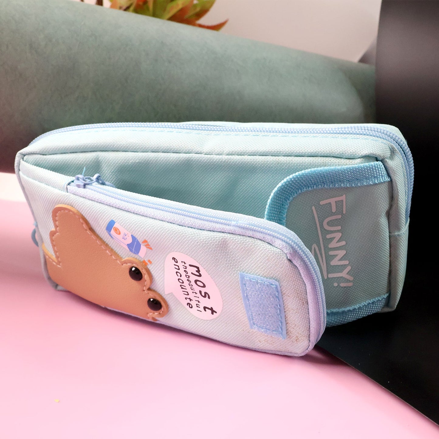 Printed Multipurpose Zipper Pencil Pouch - (1 Pc / Mix Design)