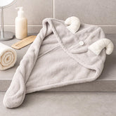 Cute Animal Ear Hooded Hair Drying Towel Wrap (1 Pc)