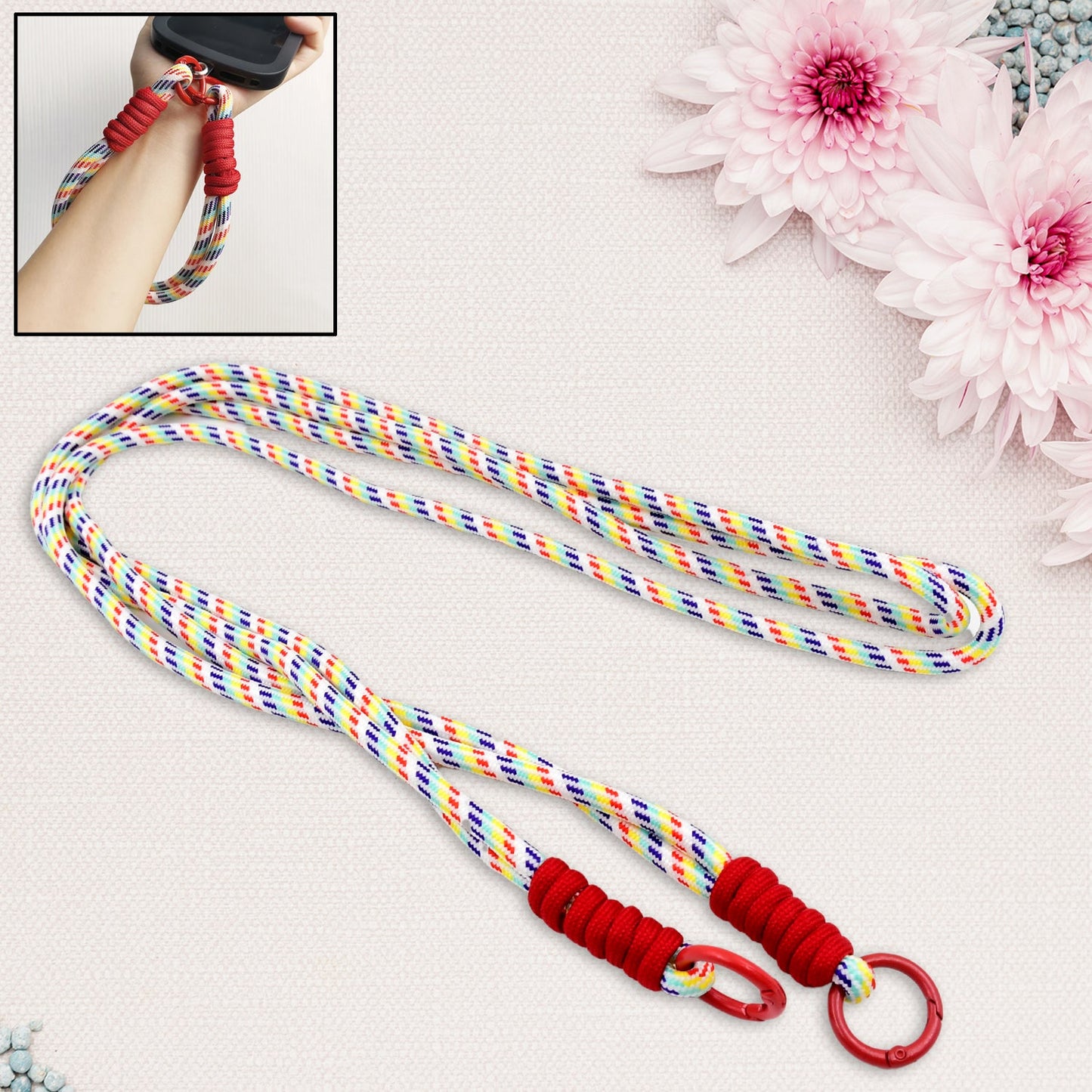 Universal lanyard for phone, Cross-body Cell Phone Lanyard With All Smartphones (1 pc / 52 Inch / Multicolor)