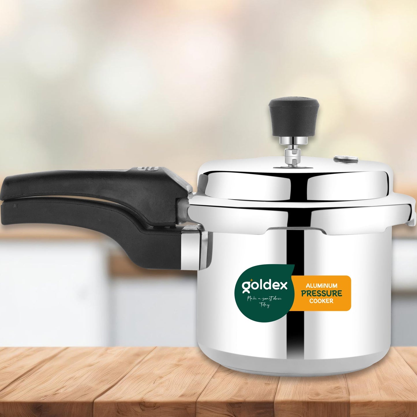 Aluminium Classic Goldex Pressure Cookers With Outer Lid (3 Litres / 5-Year warranty, ISI Number :- 2347, BIS Number :- CM/L -7600164310
