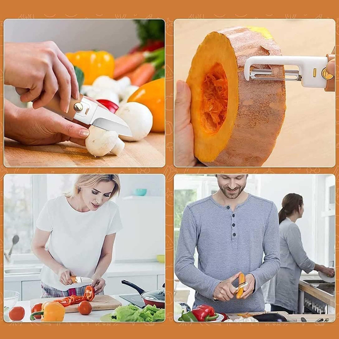2 in 1 Knife, Multifunctional peeler fruit knife (1 Pc)
