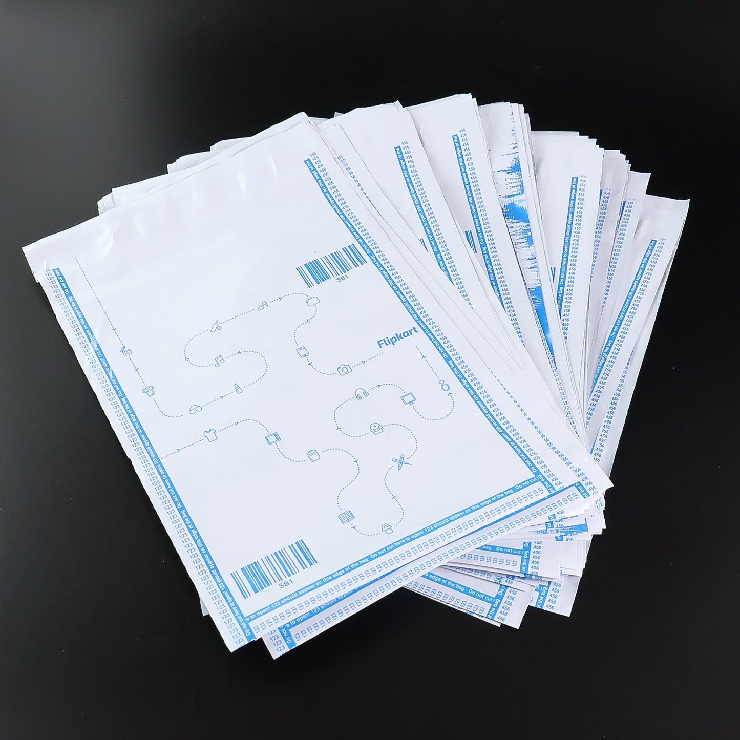 Flipkart Branded Security Courier Bags Big Size, 100 Pcs Set