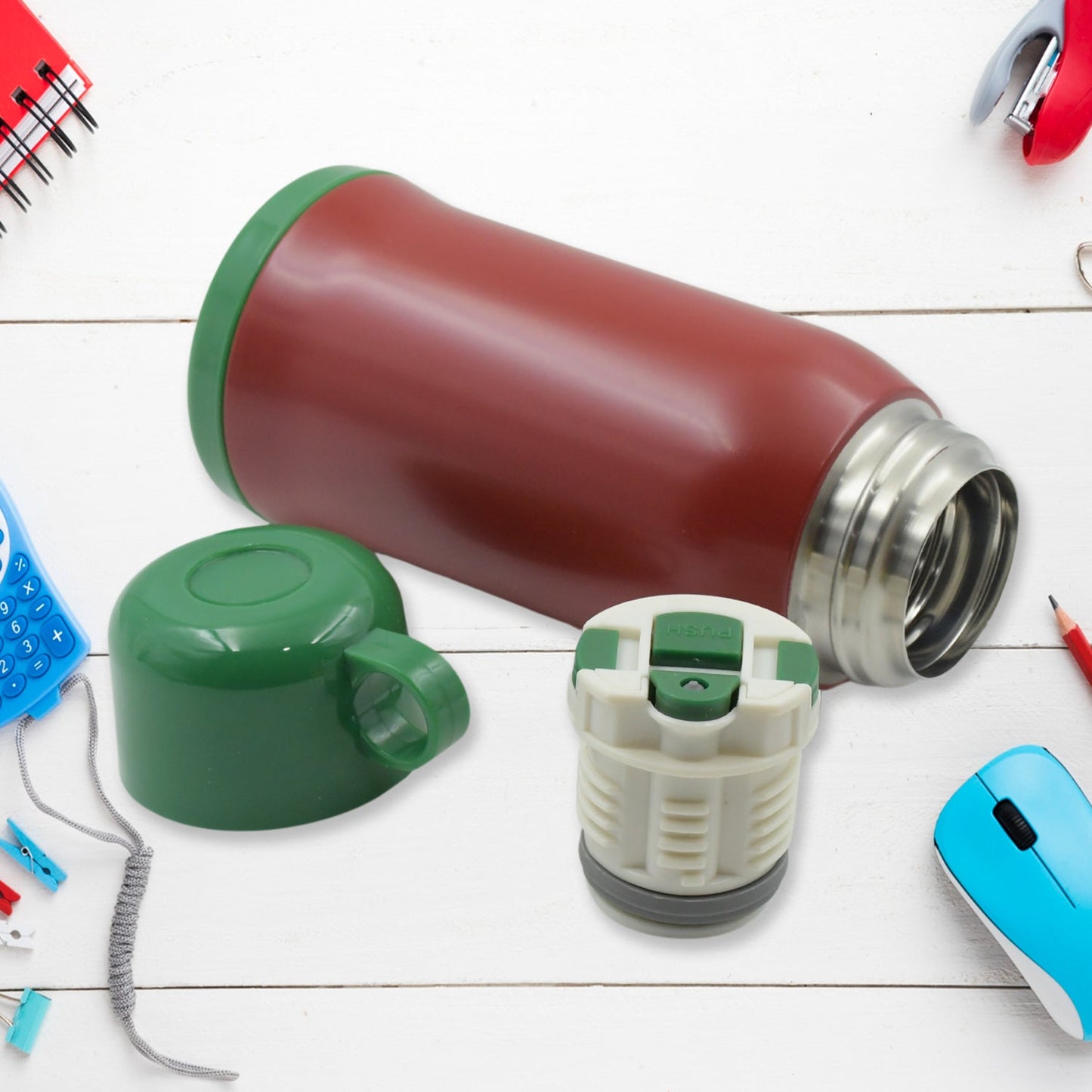 Premium Stainless Steel Insulated Sipper Bottle Print Water FlaskCartoon Vacuum Hot Cold For Kids / Travelling Water Bottle for Kids with up Straw, Double Wall Thermos with Straw & Bottle Zippe Cover For office/Gym/School (550 ML)