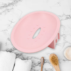 Wall Mounted 1 Layer Soap Holder with Hook Self Adhesive Plastic Soap Holder with Hook for Bathroom Kitchen Sink and Wash Basin ,Sabudani (1 Pc)