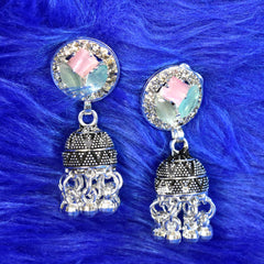 Elegant CZ Tassel Jhumka Earrings – Long Dangle Bridal Drop Earrings for Women