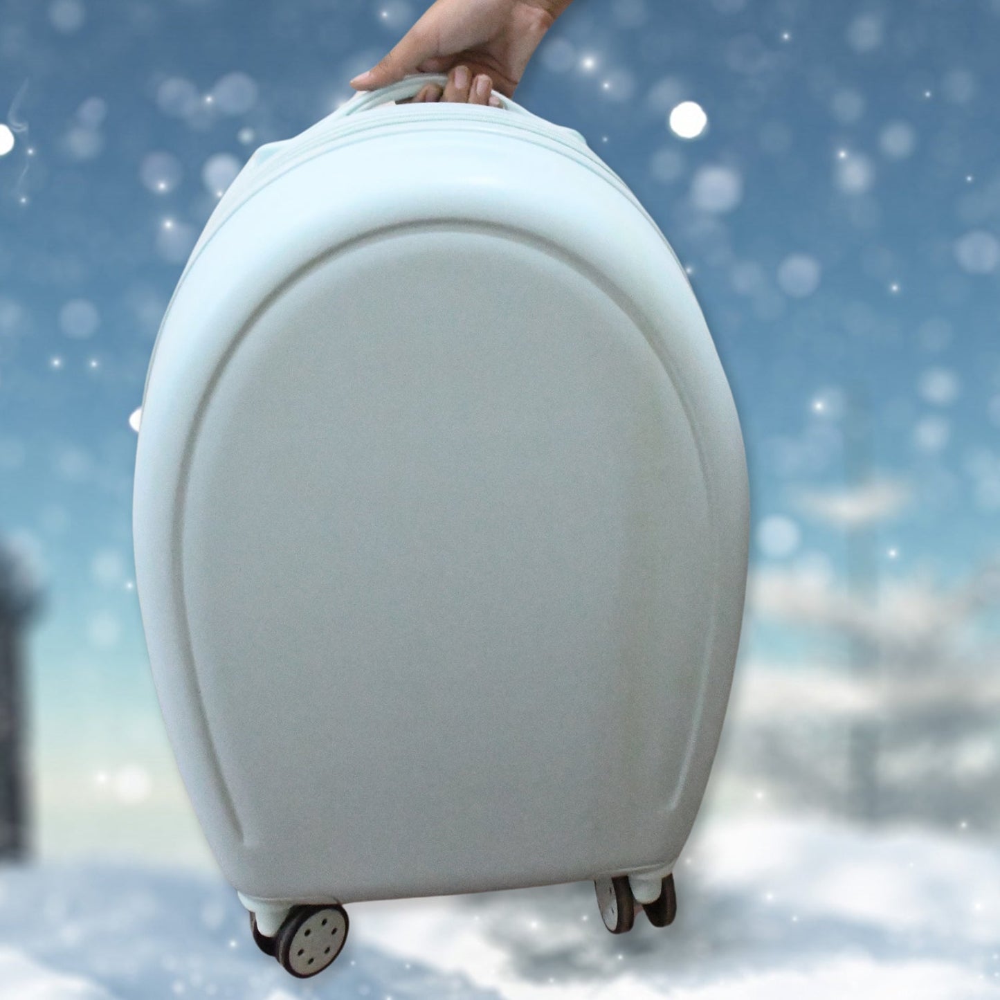 17849 Suitcase For Kids, Girls Green Small Cabin Hard Cover Holiday Carry On Trolley with Extendable Handle, Children's Luggage, Trolley Rolling Luggage for Toddlers Men Woman (Mix Color)