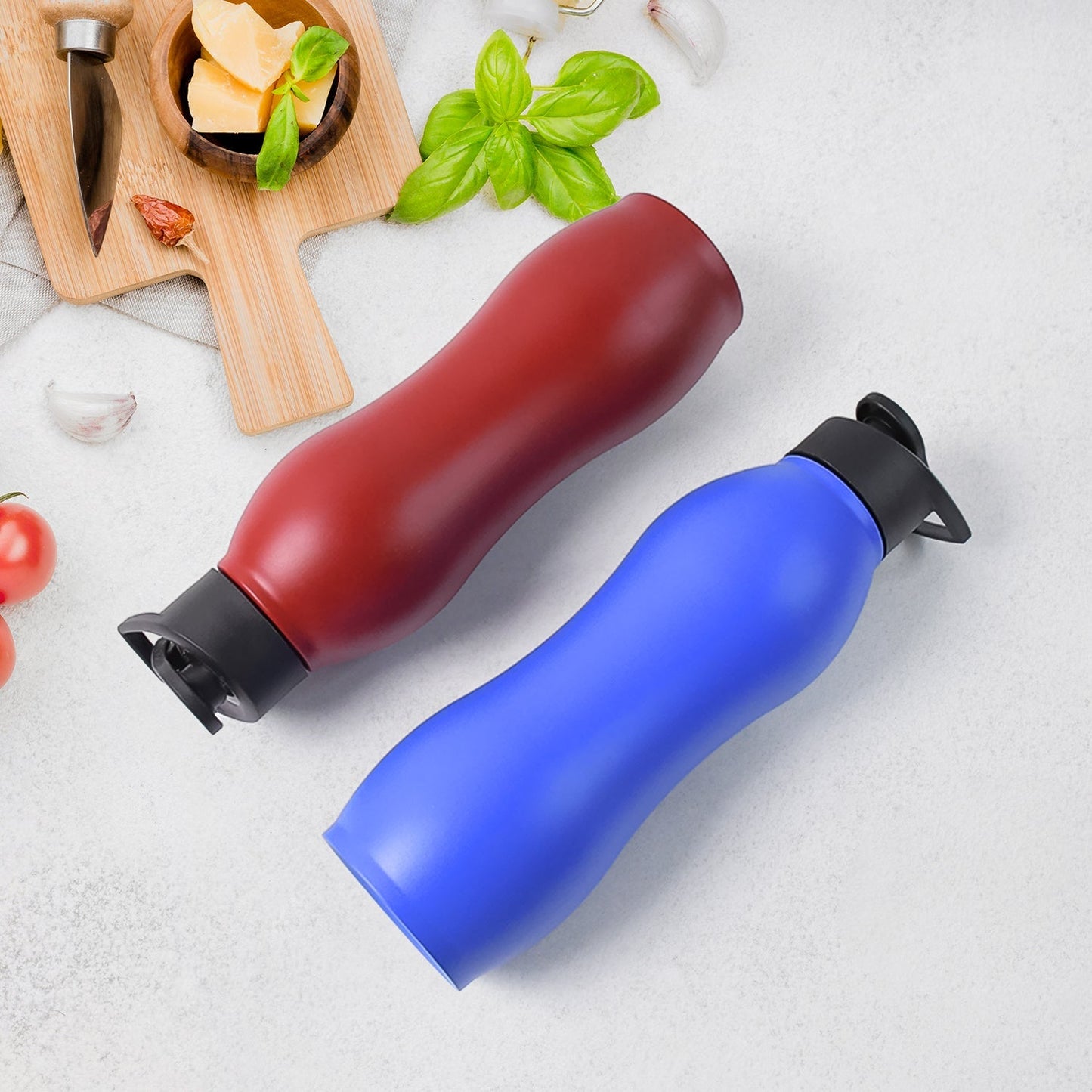Customized / Personalized Stainless Steel Water Bottle (1000ML / Mix Colour / 1 Pc / Matte)