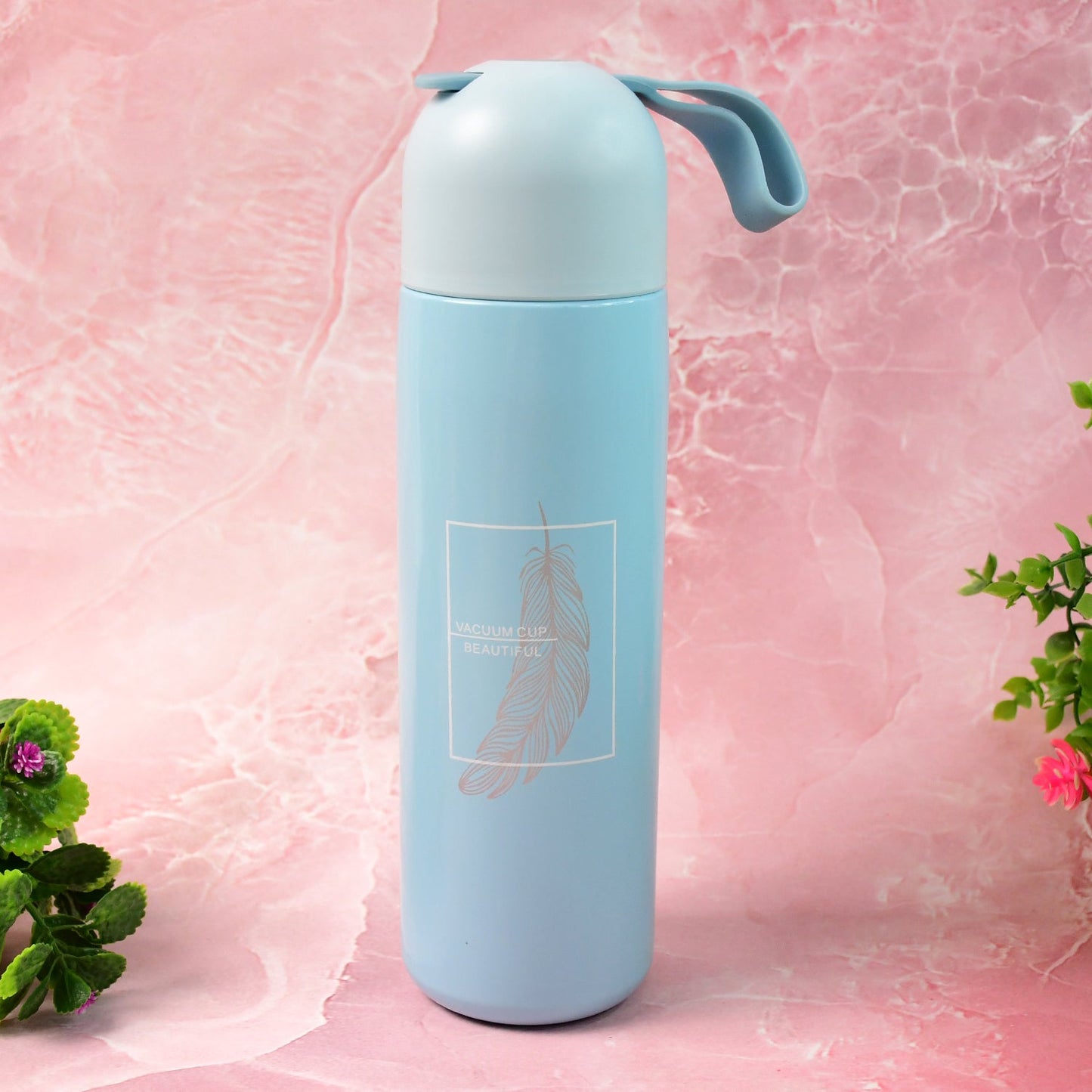 Customize Stainless Steel Water Bottle With Handle Easy to Carry, Fridge Water Bottle, Leak Proof, Rust Proof, Hot & Cold Drinks, Gym Sipper BPA Free Food Grade Quality, Steel fridge Bottle For office/Gym/School (Approx 500 ML)