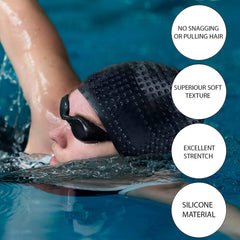 Premium Silicone Waterproof Swimming Cap (1 Pc)