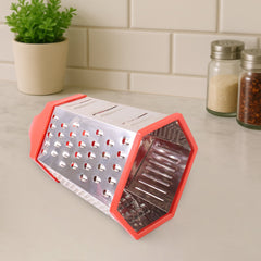Supermom 7-in-1 Heavy Duty Stainless Steel Box Grater with Ergonomic Handle (1 Pc)