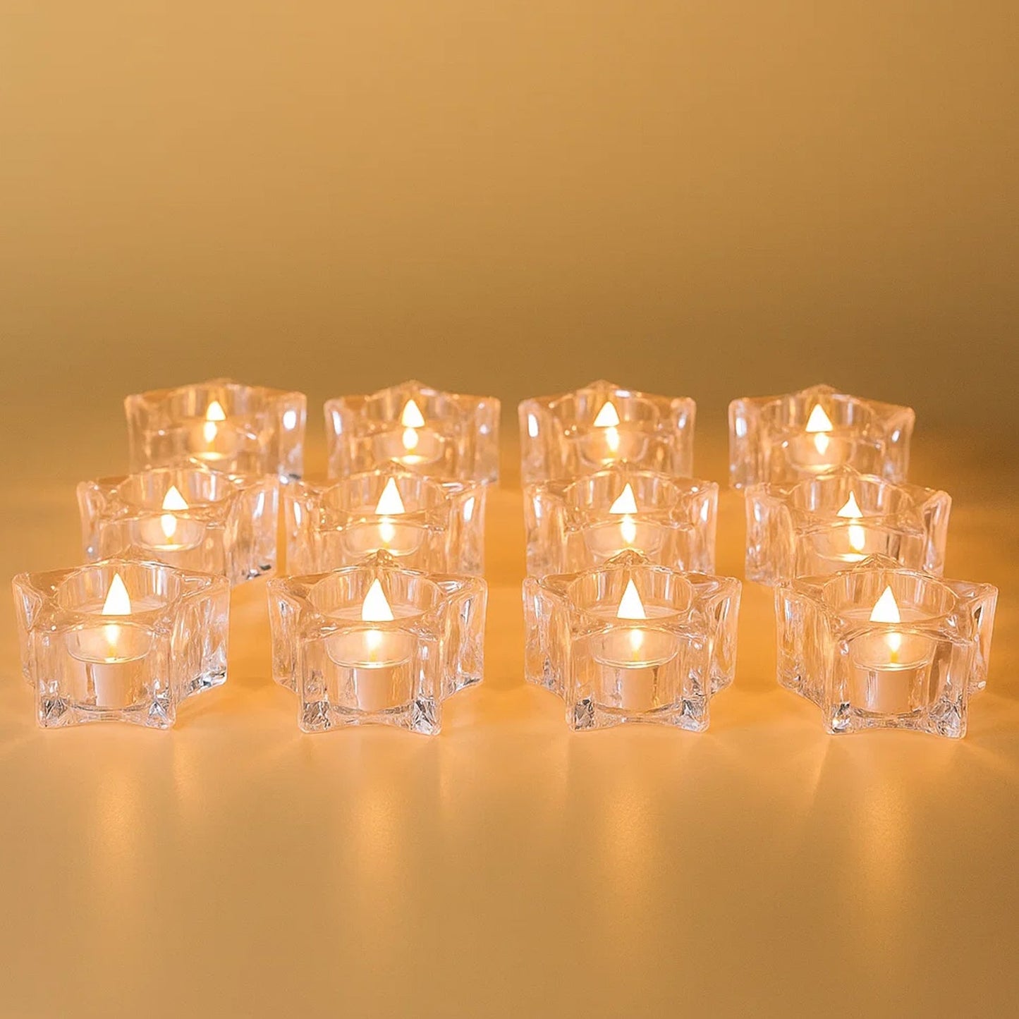 12 LED Crystal Smokeless Candles