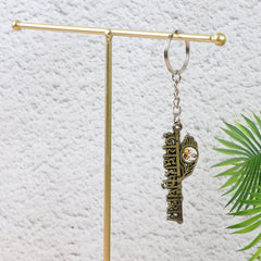 “Jai Dwarkadhish†Text Metal Keychain