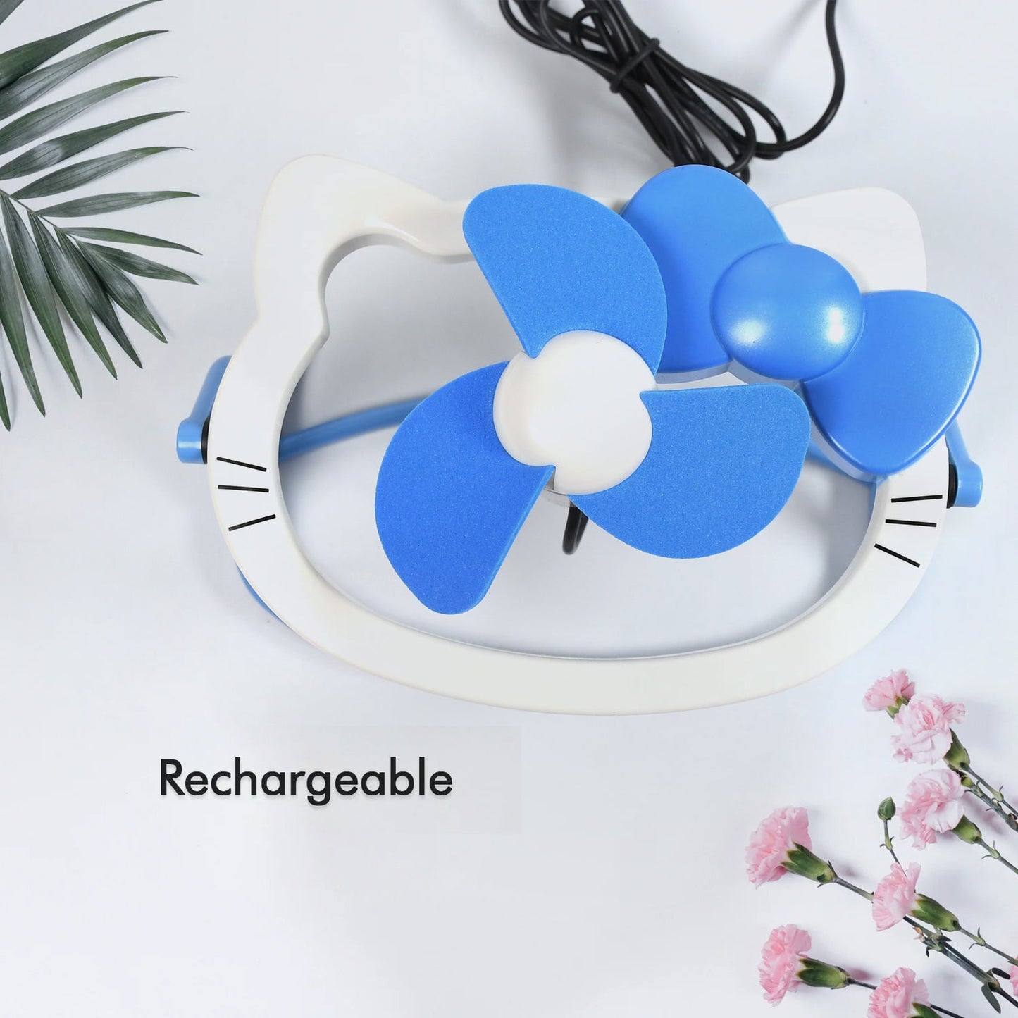 Hello Kitty USB Mini Fan: Cute, Quiet & Portable Desk Buddy (Battery Not Included)