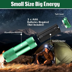 Super-Bright Mini 9 LED Bulb Pocket Torches - Small Torch Flashlight for Camping, Hiking, DIY, Travelling, Outdoors and More 3 Battery operated (Battery not included / 1 pc)