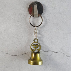 Om Symbol Temple Bell Metal Keychain (1 Pc)