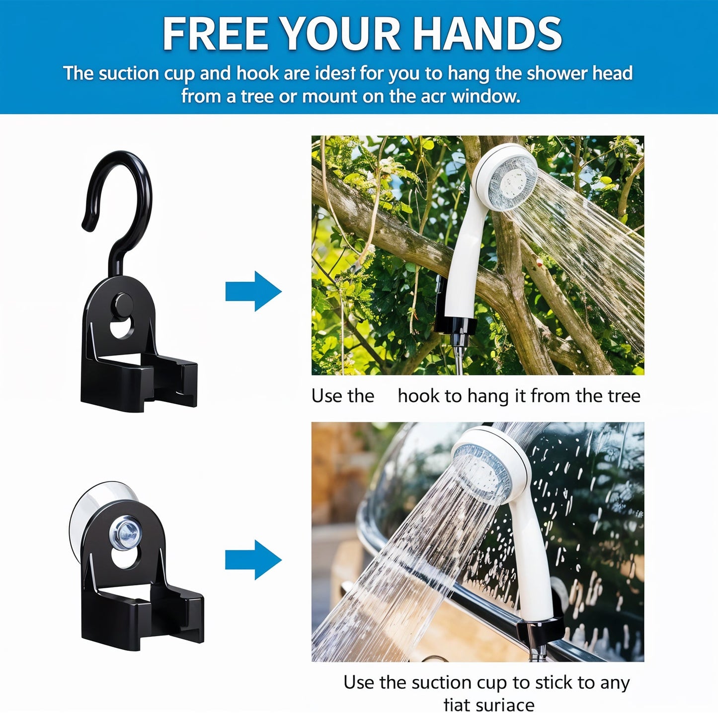 Portable Outdoor Shower Kit (1 Set)