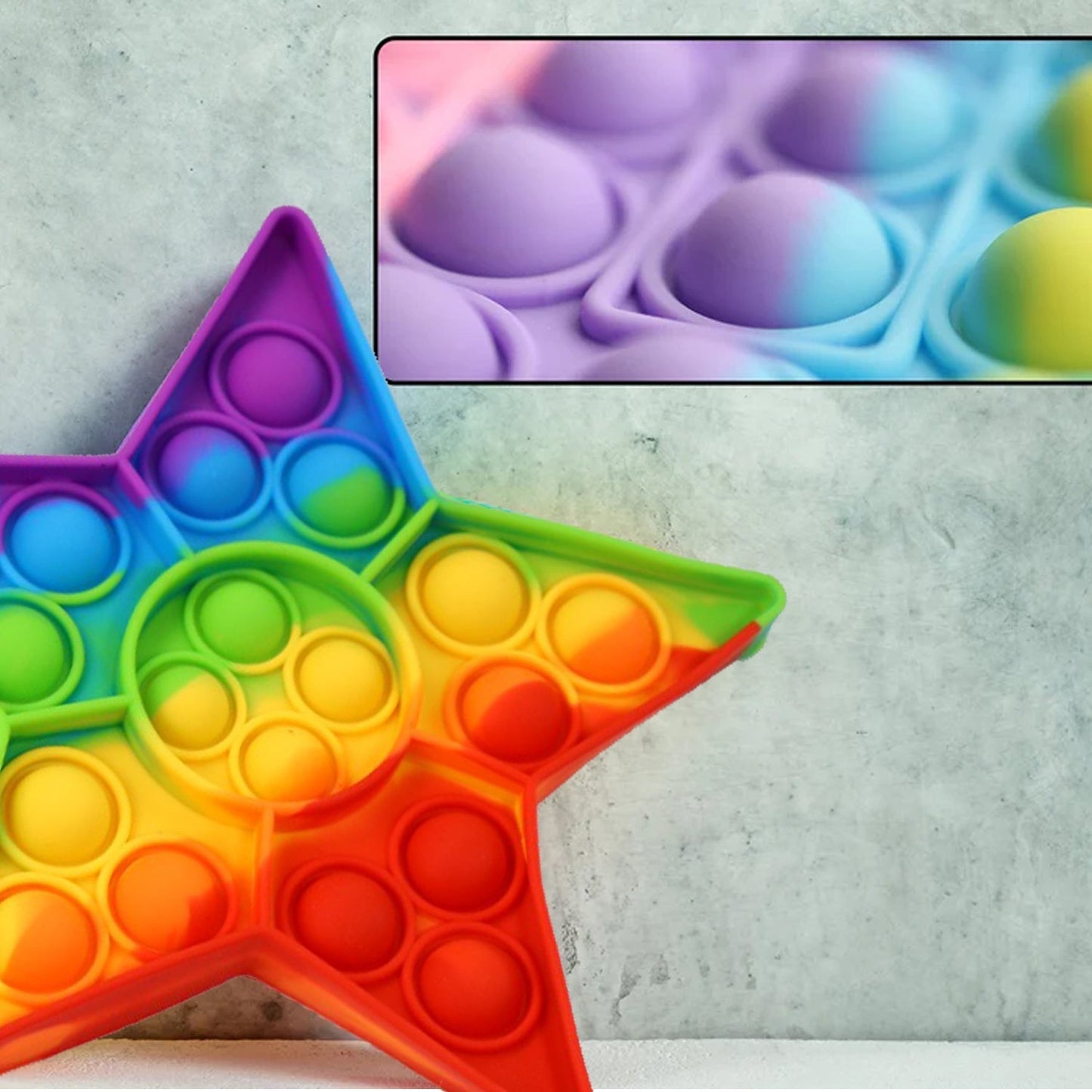 Colorful push bubble toy for kids and adults