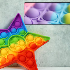 Colorful push bubble toy for kids and adults