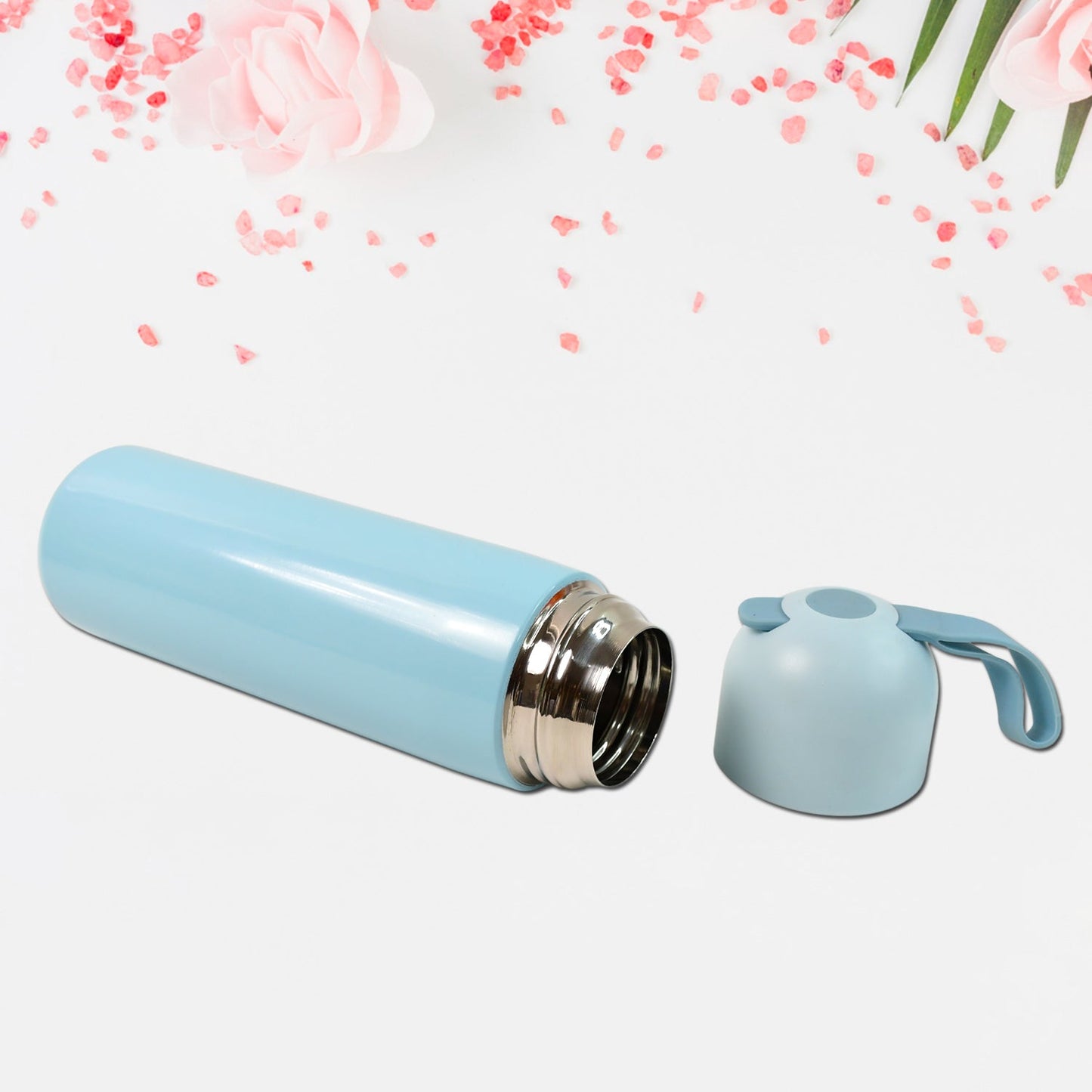 Customize Stainless Steel Water Bottle With Handle Easy to Carry, Fridge Water Bottle, Leak Proof, Rust Proof, Hot & Cold Drinks, Gym Sipper BPA Free Food Grade Quality, Steel fridge Bottle For office/Gym/School (Approx 500 ML)