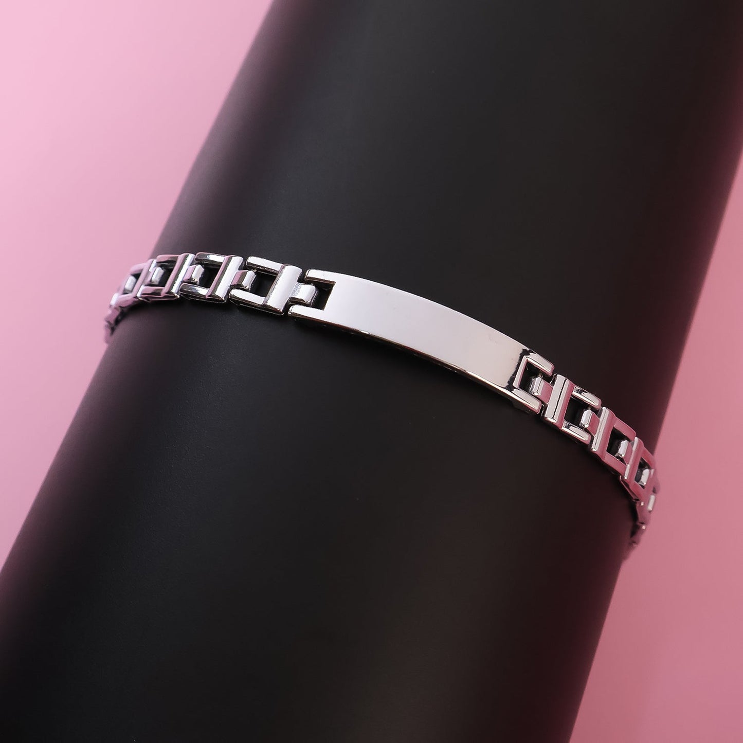 Customized Silver Link Bracelet (1 Pc)