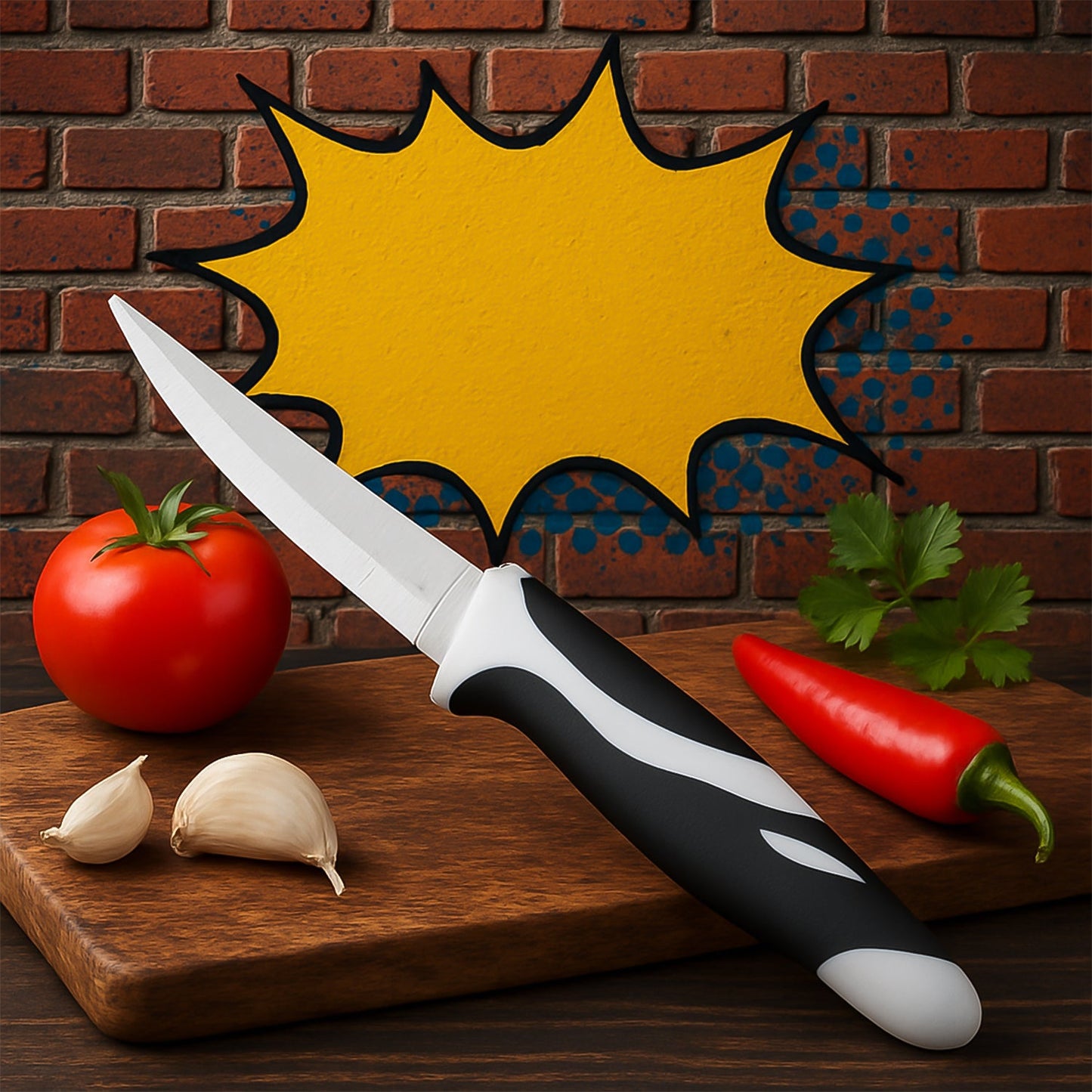 Ritu Sharp Stainless Steel Blade Zebra Kitchen Knife