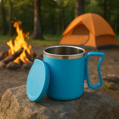 300ml Stainless Steel Mug: Insulated, Leakproof Lid, Hot/Cold Drinks (Mix Color)