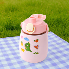 Customize Stainless Steel Vacuum Insulated Water Bottle with Handle & Sticker (700 ML)