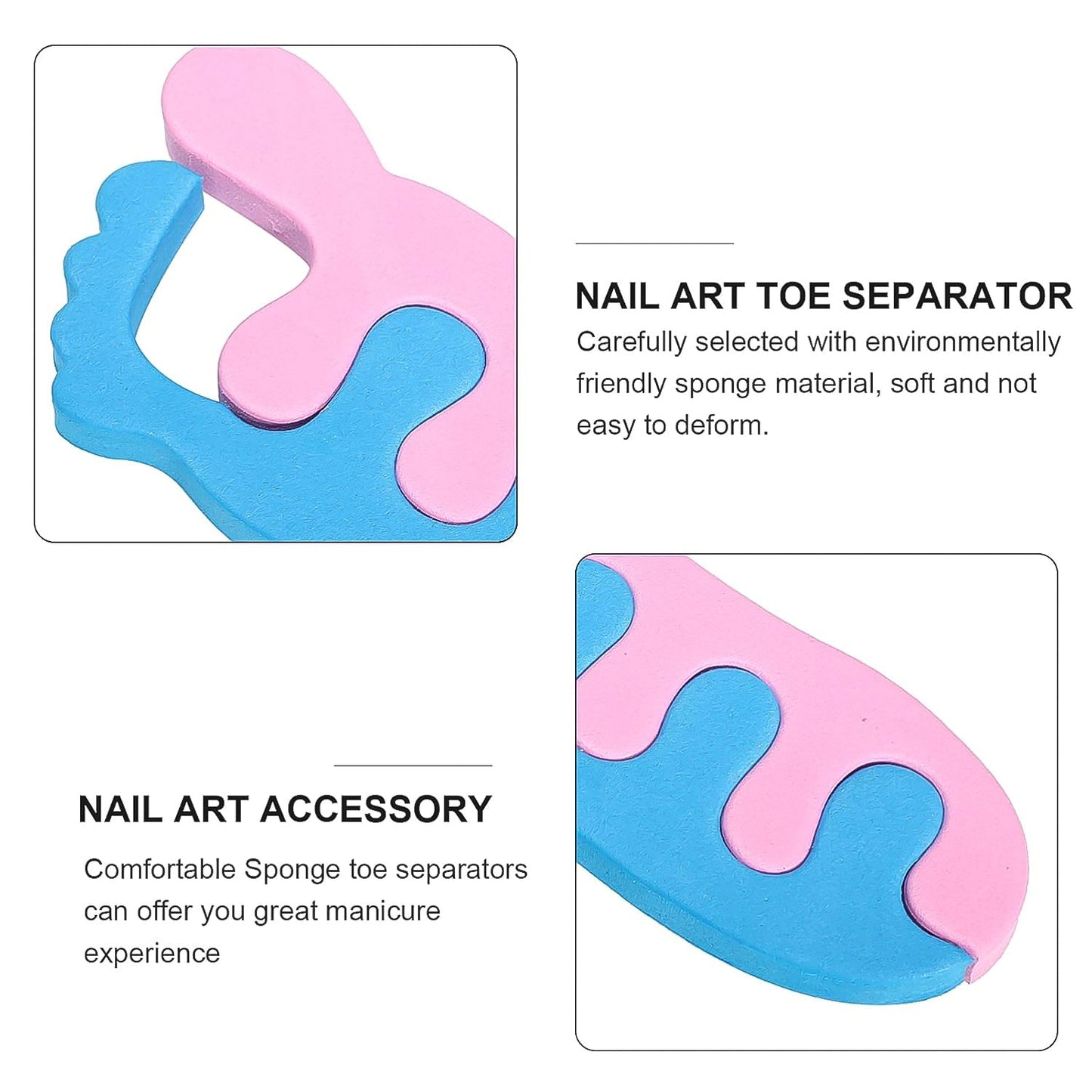 Toe Separators, Toe Spacers Sponge Toe Stretcher Pedicures (1 Pair)