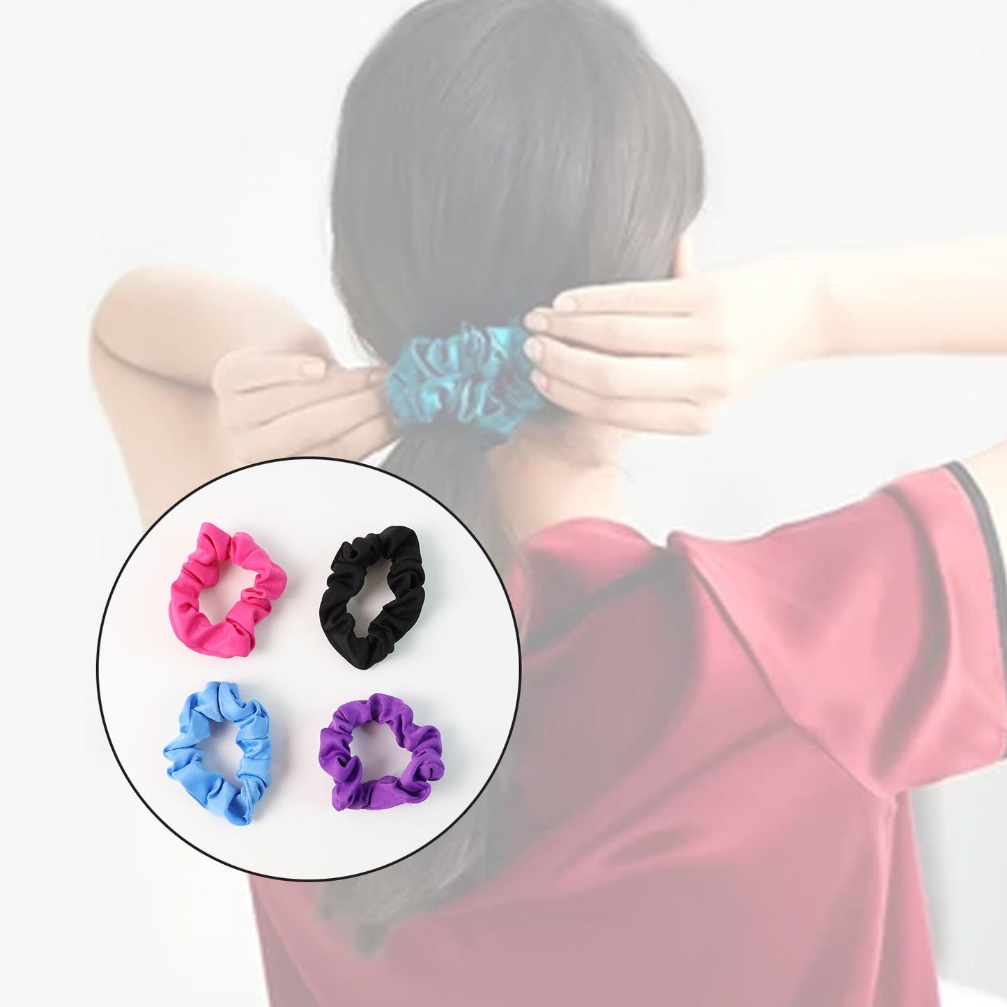 Soft Elastic Hair Scrunchies - (Set)