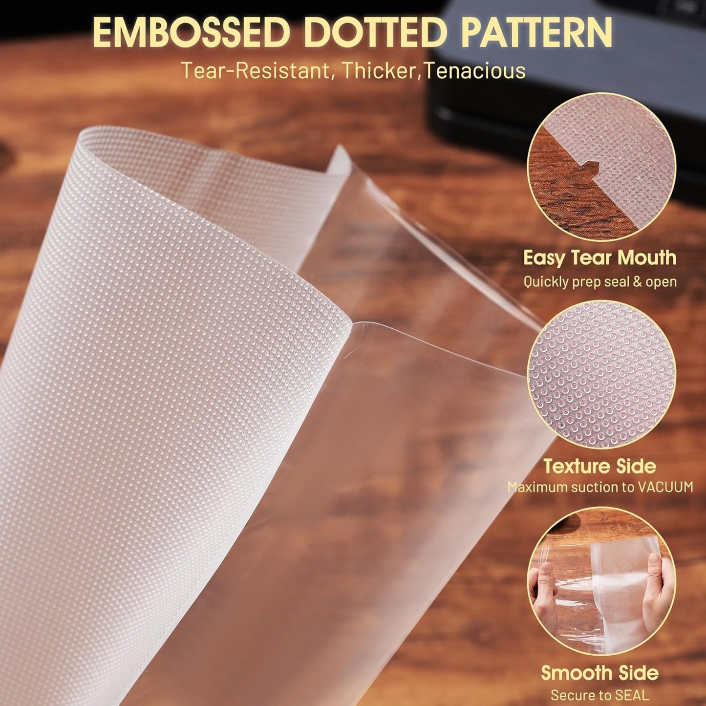 Vacuum Food Storage Bag Set (5 Pcs, 24x16 cm)