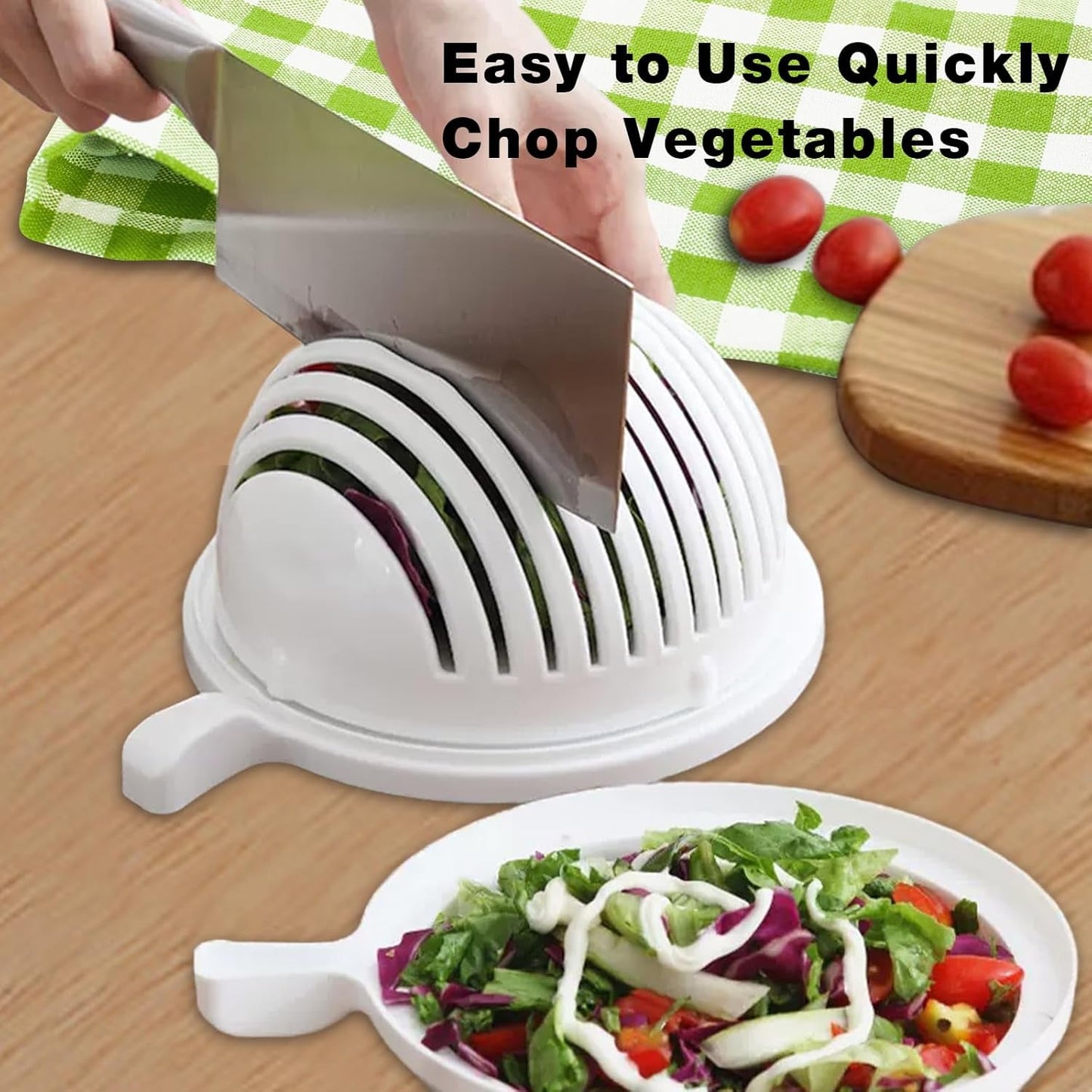 Plastic 60 Seconds Salad Cutter Salad Maker Salad Bow (1 Pc)