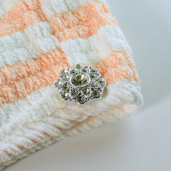 Soft Microfiber Hair Drying Towel Wrap with Cute Teddy Bear Button (1 Pc)