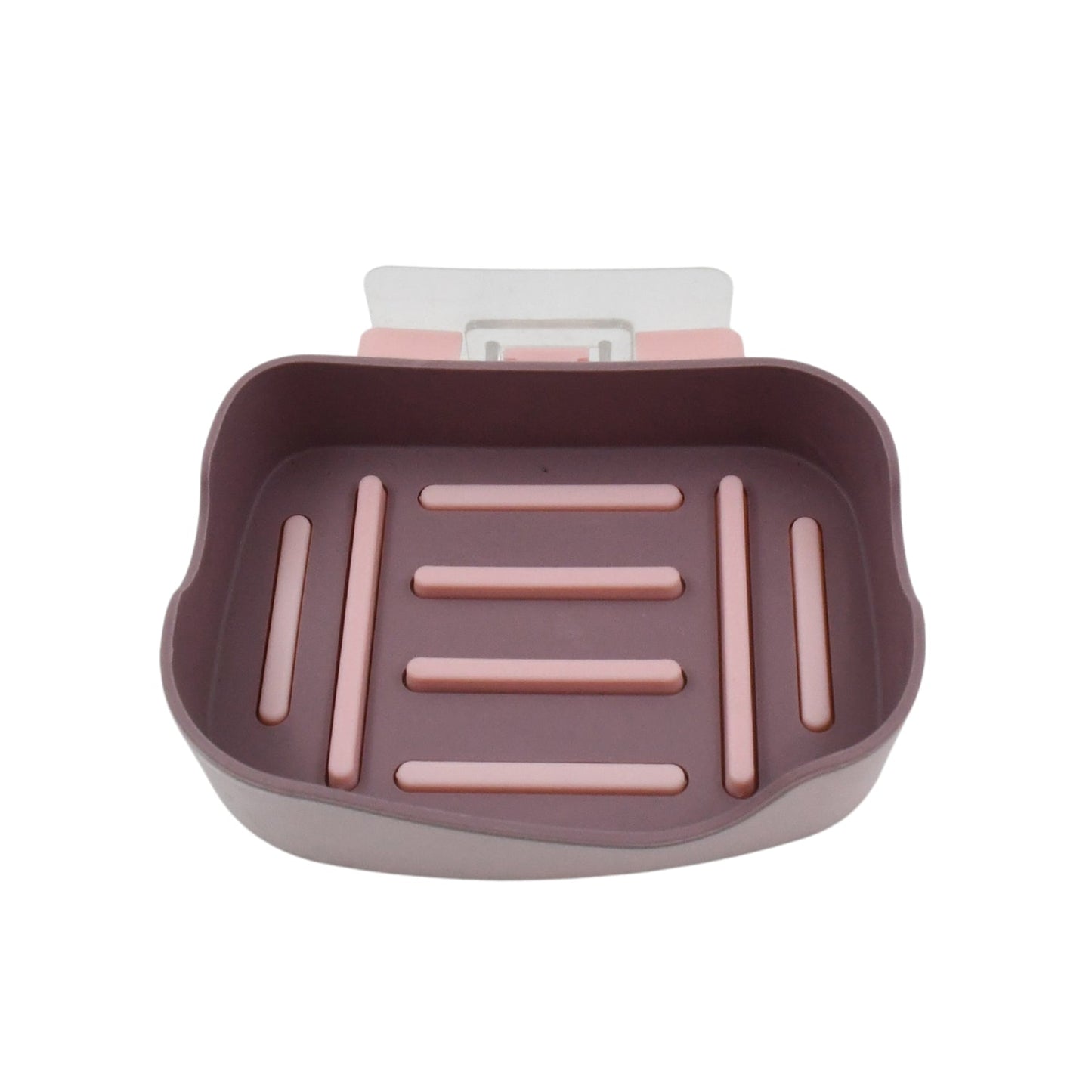 Plastic Soap Dish Holder for Bathroom Shower Wall Mounted Self Adhesive Soap Holder Saver Tray-Plastic Sponge Holder for Kitchen Storage Rack Soap Box, Bathroom ,Sabudani (1 Pc)