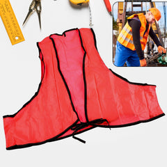 Economy PVC Safety Vest – Soft Vinyl, Tie Closure, High Visibility